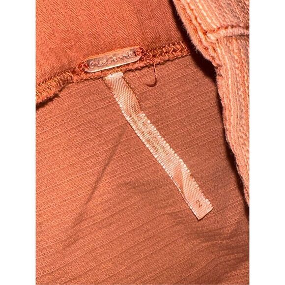 BEAUTIFUL UNIQUE Free People Every Minute Every Hour Terra Cotta Button-Up Mini - Picture 4 of 8